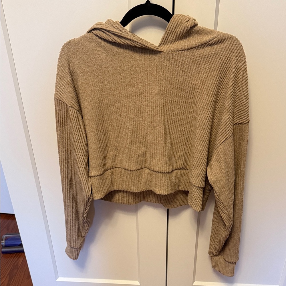 ALO Yoga muse Gravel Hooded Sweatshirt